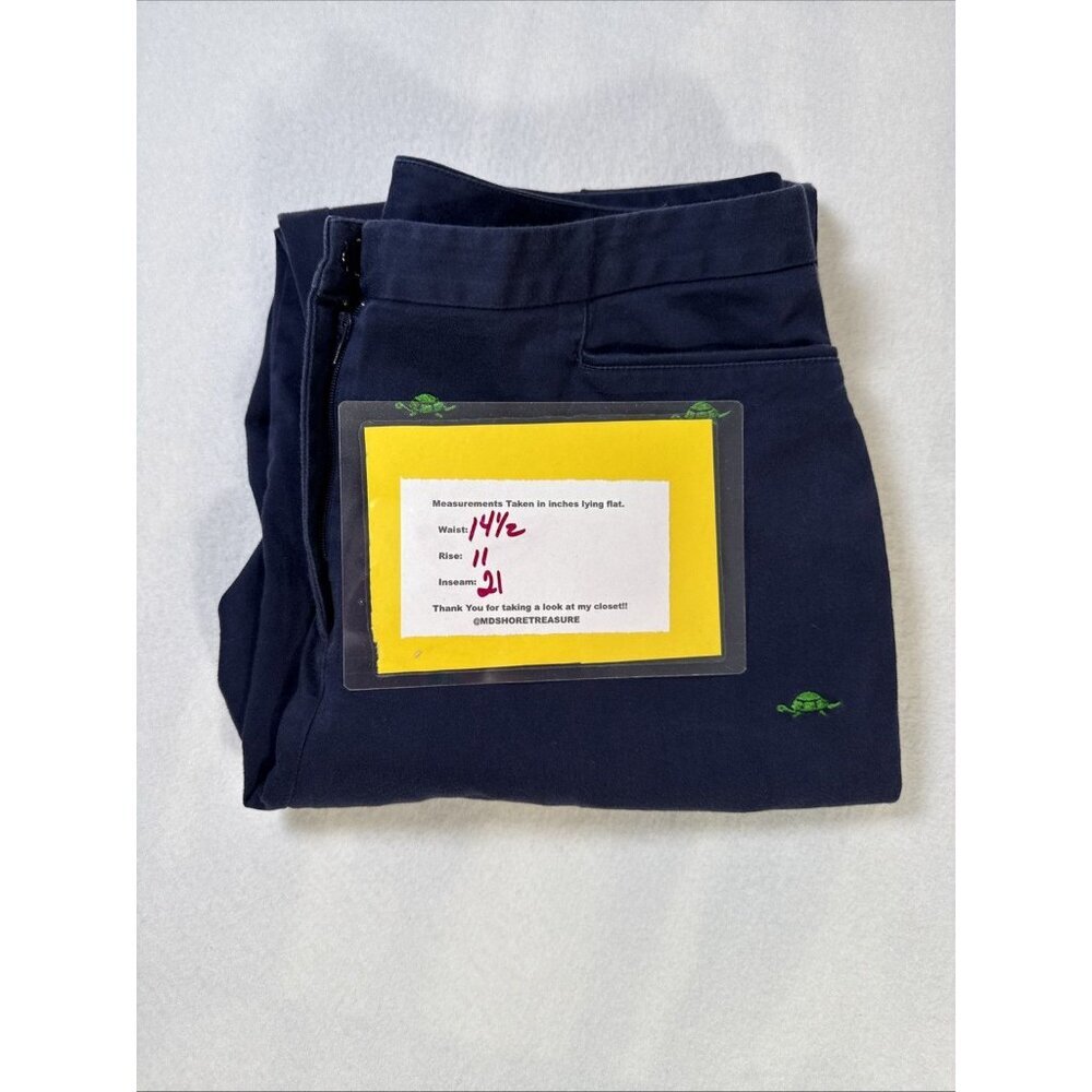 EP Pro Golf Embroidered Cropped Capri Pants Stretch Navy Blue Size 8 With Turtle - Picture 8 of 8